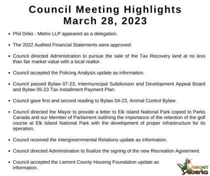 Council Highlights - March 28
